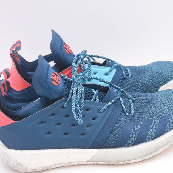 Adidas Harden Vol2 Mens Shoe Primeknit AH2216 Blue Night Cyan  Boost A4 Sz17 - Picture 10 of 16